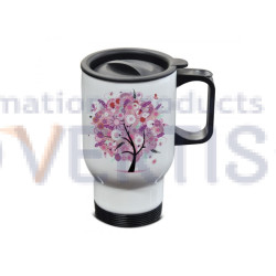 14oz. (415 ml) Sublimation White Car Travel Stainless Steel Mug 14oz. (415 ml) Sublimation White Car Travel Stainless Steel Mug
