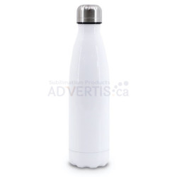 17oz. (500 ml) Sublimation White Stainless Steel Coke Cola Shape Water Bottle