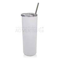 20oz (590 ml) Sublimation White Stainless Steel Tumbler with Lid and Straw 20oz (590 ml) Sublimation White Stainless Steel Tumbler with Lid and Straw