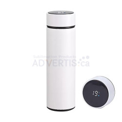 16oz (500 ml) Sublimation White Stainless Steel Flask with LED Temperature Display 16oz (500 ml) Sublimation White Stainless Steel Flask with LED Temperature Display