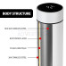 16oz (500 ml) Sublimation White Stainless Steel Flask with LED Temperature Display 16oz (500 ml) Sublimation White Stainless Steel Flask with LED Temperature Display