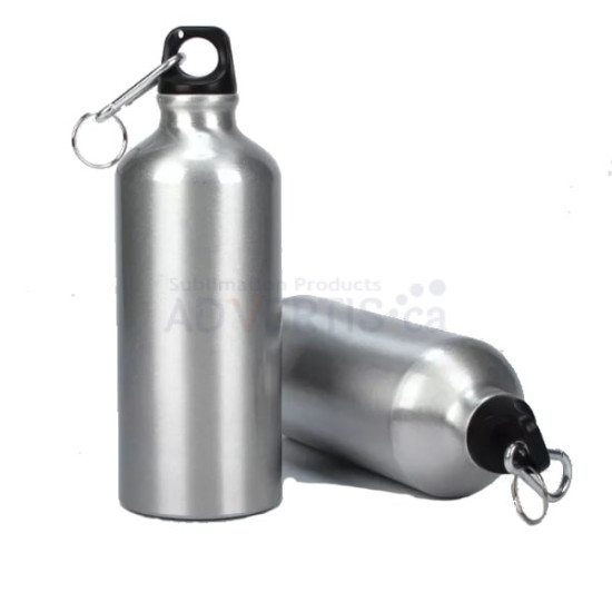 600ml (20oz) Sublimation Silver Aluminum Water Bottle