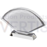 Sublimation Fan Shaped Glass Crystal, 23x15 cm (9.1"x5.9")