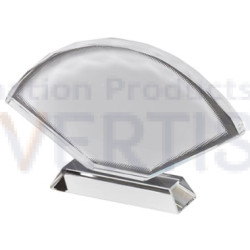 Sublimation Fan Shaped Glass Crystal, 23x15 cm (9.1"x5.9")