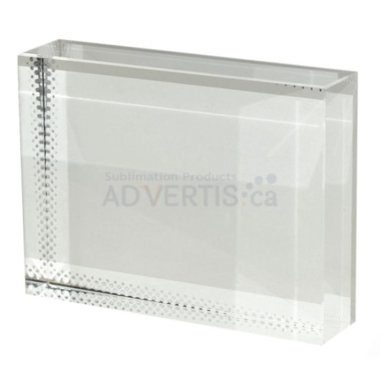 Sublimation Small Rectangular Glass Crystal, 8x6 cm (3.15''x2.4")