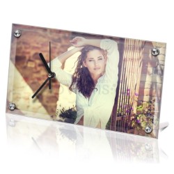 Sublimation Clock Glass Frame, 30x16 cm (11.8"x6.3") Sublimation Clock Glass Frame, 30x16 cm (11.8"x6.3")