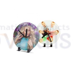 Sublimation Round Clock Glass Frame, 18 cm (7.1") Sublimation Round Clock Glass Frame, 18 cm (7.1")