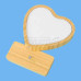 Sublimation Bamboo Frame with Magnet, Heart, 12.5x11.3 cm