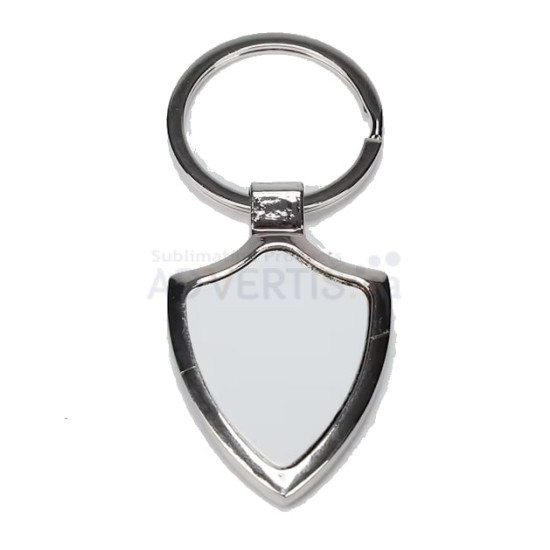 Sublimation Silver Metal Keychain, Shield