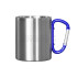10oz. (300ml) Sublimation Stainless Steel Camping Mug with Blue Carabiner (12 pack)
