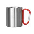 10oz. (300ml) Sublimation Stainless Steel Camping Mug with Red Carabiner (12 pack)
