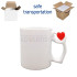 11oz. White Sublimation Spinner Heart Ceramic Coffee Mug With Individual Box (12 pack)