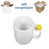 11oz. White Sublimation Spinner Smiling Face Ceramic Coffee Mug With Individual Box (12 pack)