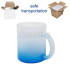 11oz Sublimation Blue Frosted Gradient Glass Mug With Individual Box (12 pack)