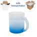 11oz Sublimation Blue Frosted Gradient Glass Mug With Individual Box (12 pack)