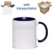 11oz. Sublimation Dark Blue Inner and Handle Mug With Individual Box (36 pack)