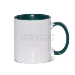11oz. Sublimation Green Inner and Handle Ceramic Coffee Mug With Individual Gift Box (36 pack)