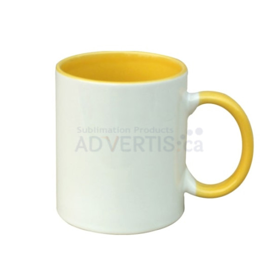 11oz. Sublimation Yellow Inner and Handle Mug (36 pack) (GTA Warehouse) 11oz. Sublimation Yellow Inner and Handle Mug (36 pack) (GTA Warehouse)