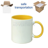 11oz. Sublimation Yellow Inner and Handle Mug With Individual Box (36 pack) 11oz. Sublimation Yellow Inner and Handle Mug With Individual Box (36 pack)