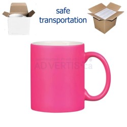 11oz. Sublimation Neon Pink Ceramic Mug with Individual Box (36 pack)