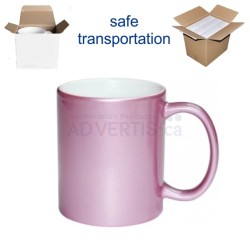 11oz. Sublimation Pink Ceramic Coffee Mug with Individual Gift Box (36 Pack) 