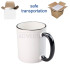 11oz. Sublimation Black Rim and Handle Ceramic Coffee Mug With Individual Box (36 pack)