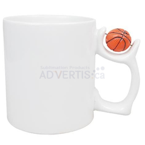 11oz. Sublimation Spinner Basketball Coffee Mug With Individual Box (12 pack)
