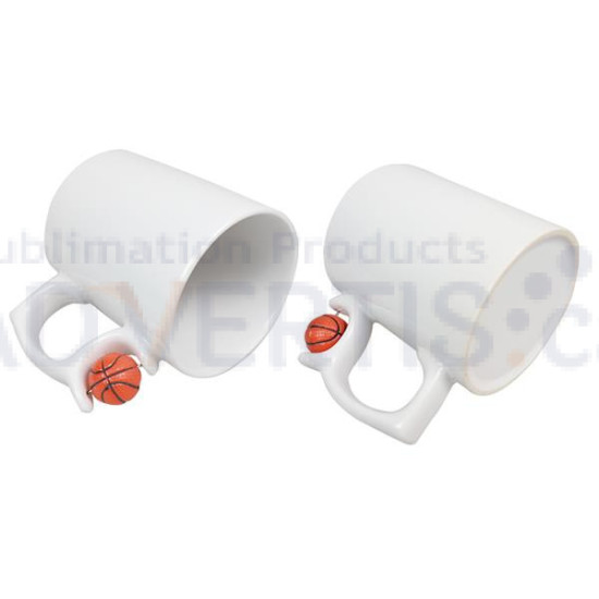 11oz. Sublimation Spinner Basketball Coffee Mug With Individual Box (12 pack)