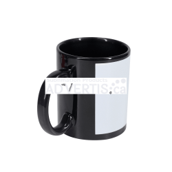 11oz. Sublimation Black Ceramic Coffee Mug with Printable White Area (36 pack)