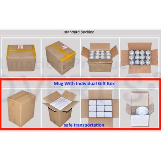 11oz. White Sublimation Classic Ceramic Coffee Mug with Individual Box (36 pack)