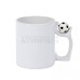 11oz. White Sublimation Spinner Soccer Coffee Mug With Individual Box (12 pack)