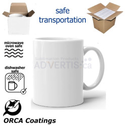 11oz. ORCA White Sublimation Ceramic Coffee Mug with Individual Box (36 pack) 11oz. ORCA White Sublimation Ceramic Coffee Mug with Individual Box (36 pack)