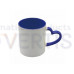 11oz. Sublimation Heart Shaped Handle Dark Blue Ceramic Coffee Mug With Individual Box (12 Pack)