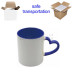 11oz. Sublimation Heart Shaped Handle Dark Blue Ceramic Coffee Mug With Individual Box (12 Pack)