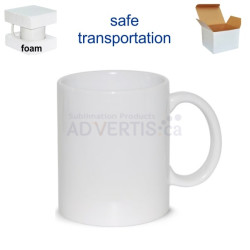 11oz. White Sublimation Ceramic Coffee Mug with Individual Box with Foam (12 pack) 11oz. White Sublimation Ceramic Coffee Mug with Individual Box with Foam (12 pack)