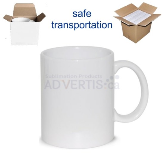 11oz. White Sublimation Classic Ceramic Coffee Mug with Individual Box (36 pack)