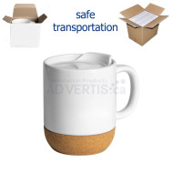 11oz White Sublimation Mug with Cork with Individual Box (12 pack) (GTA Warehouse)