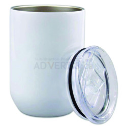 12oz. Sublimation White Straight Stemless Wine Cup Tumbler 12oz. Sublimation White Straight Stemless Wine Cup Tumbler