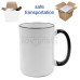 15oz. Sublimation Black Rim and Handle Ceramic Coffee Mug with Individual Gift Box (36 Pack)