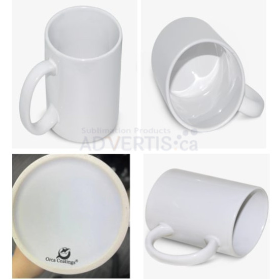 15oz. ORCA White Sublimation Ceramic Coffee Mug (36 pack)