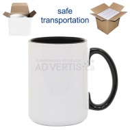 15oz. Sublimation Inner and Handle Black Ceramic Mug with Individual Gift Box (36 Pack)  15oz. Sublimation Inner and Handle Black Ceramic Mug with Individual Gift Box (36 Pack)