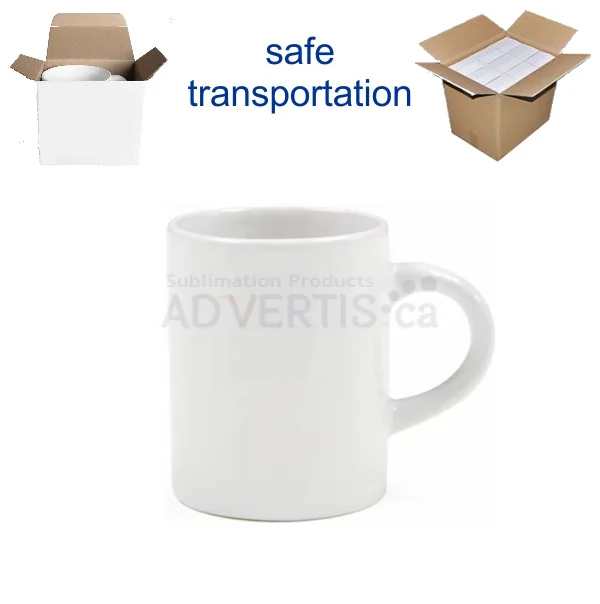 3oz. White Sublimation Ceramic Mug with Individual Box (12 pack)
