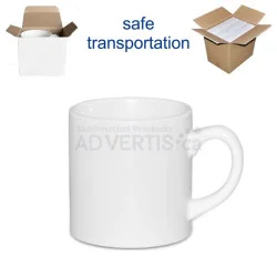 6oz. White Sublimation Ceramic Mug with Individual Box (12 pack)