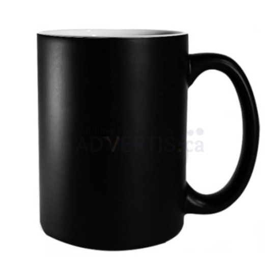 15oz. Sublimation Matte Black Magic Color Changing Coffee Mug with Individual Box (12 Pack)
