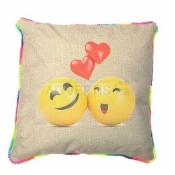 Sublimation Square Linen Pillowcase with Rainbow Edge, 40x40 cm (15.75"x15.75") - 5 in pack