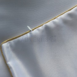Sublimation Square White Polyester Pillowcase with Gold Edge, 40x40 cm (15.75"x15.75") - 5 in pack