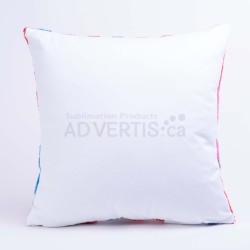 Sublimation Square White Polyester Pillowcase with Rainbow Edge, 40x40 cm (15.75"x15.75") - 5 in pack