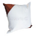 Sublimation White Pillowcase with Brown Corners, 40x40 cm (15.75"x15.75") - 5 pack