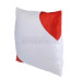 Sublimation White Pillowcase with Red Corners, 40x40 cm (15.75"x15.75") - 5 pack
