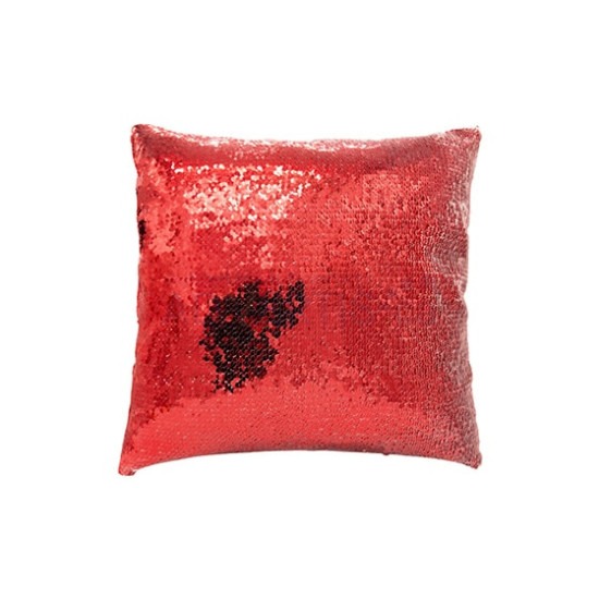 Sublimation Sequin Reversible Red / White Pillowcase, 40x40 cm (15.75"x15.75") - 5 in pack